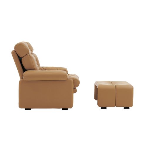Moderner Sessel - Coronado - B&B Italia - Stoff / Leder / Stahl