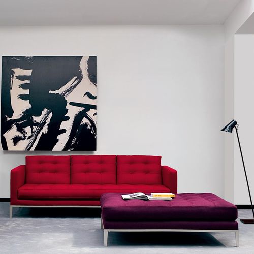 Modernes Sofa - Ac Lounge - B&B Italia - Stoff / Leder / mit Armlehnen