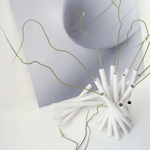 Moderne Vase - Bunch - B&B Italia - Keramik / von Naoto Fukasawa / weiß
