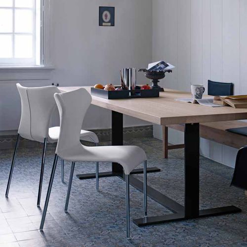 Moderner Stuhl - Papilio - B&B Italia - für den Innenraum / Stoff / Leder