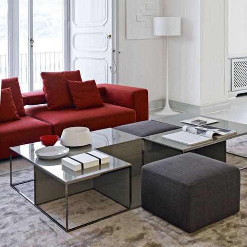 Moderner Couchtisch - Area - B&B Italia - MDF / aus lackiertem Stahl / Gestell aus Polyurethan