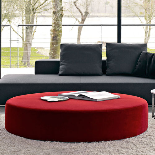 Moderne Ottomane - Harry Large - B&B Italia - Stoff / Leder / rund