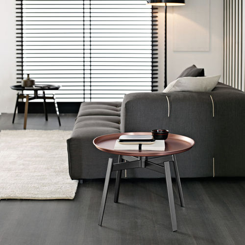 Moderner Beistelltisch - Husk - B&B Italia - aus lackiertem Stahl / Stahlblech / Nickel