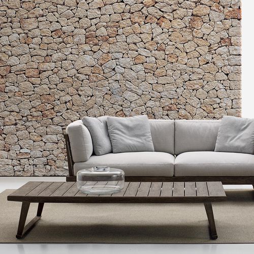 Moderner Couchtisch - Gio - B&B Italia - Teakholz / Massivholz / Gestell aus Massivholz
