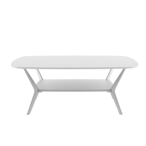 Moderner Couchtisch - BIPLANE XS / B04_O - ALIAS - Stein / Acryl / Gestell aus Aluminiumguss