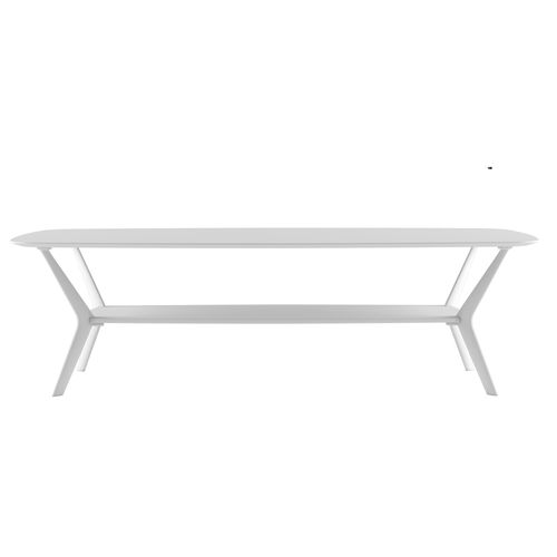Moderner Couchtisch - BIPLANE XS / B06_O - ALIAS - Stein / Acryl / Gestell aus Aluminiumguss