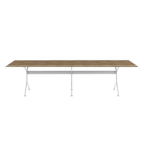 Moderner Tisch - M25_O - ALIAS - Esche / Teakholz / Gestell aus Aluminiumguss
