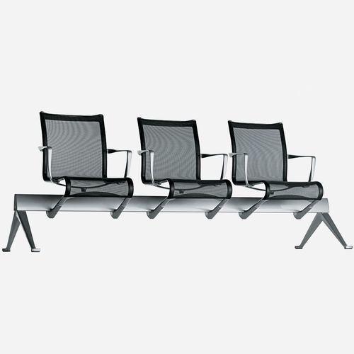 Aluminium-Traversenbank - FLOATINGFRAME / BA3 - ALIAS - Stoff / Leder / Polyester