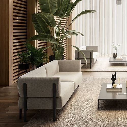 Modernes Sofa - ELEVEN / 861 - ALIAS - Stoff / Leder / mit Armlehnen