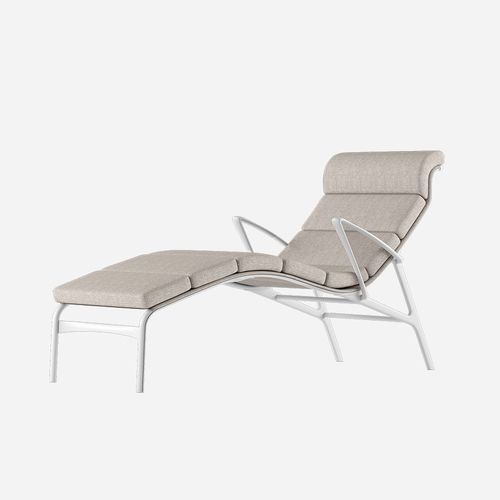 Moderne Sonnenliege - LONGFRAME SOFT / 415_O - ALIAS - Stoff / Kunstleder / Aluminiumguss