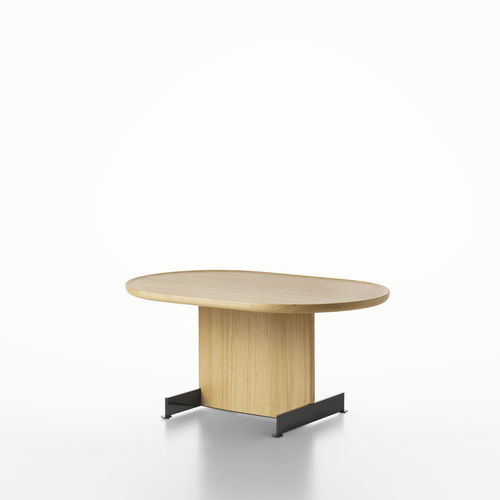 Moderner Couchtisch - SAVOY 58B - ALIAS - Holzfurnier / lackiertes MDF / Gestell aus lackiertem Stahl