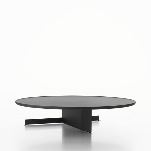 Moderner Couchtisch - SAVOY 58C - ALIAS - Holzfurnier / lackiertes MDF / Gestell aus lackiertem Stahl
