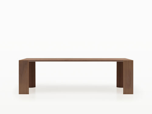 Moderner Tisch - HIWOOD / 53 - ALIAS - Holzfurnier / Nussbaum / lackiertes Holz