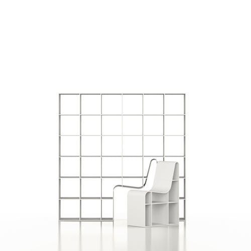 Modernes Regal - BOOKCHAIR / 210 - ALIAS - lackiertes MDF / für Gewerbegebrauch / weiß