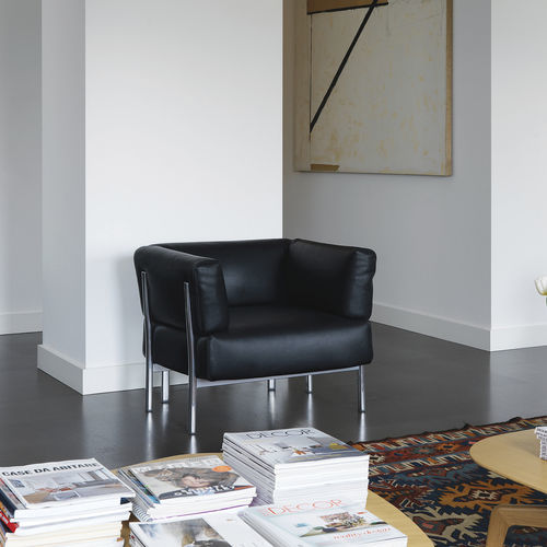 Moderner Sessel - ELEVEN / 860 - ALIAS - Stoff / Leder / Stahl