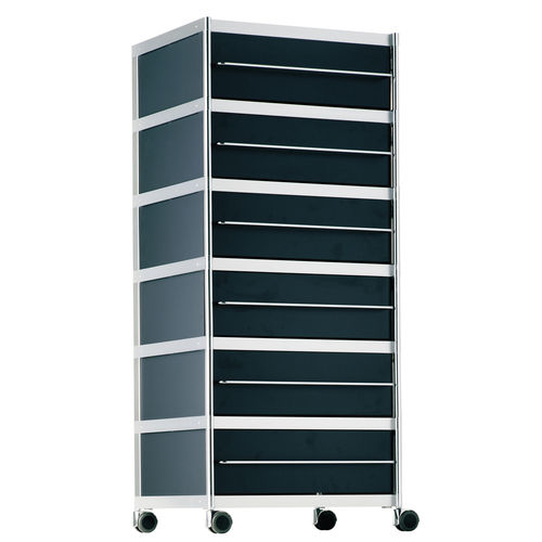 Aluminium-Schreibtischcontainer - car010 / SEC - ALIAS - lackiertes Metall / Methacrylat / mit 1 Schublade