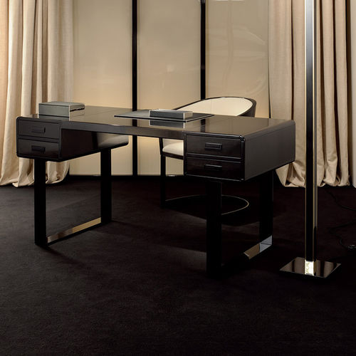 Moderner Schreibtisch - EUCLIDE - Giorgio Armani Casa - Ahornholz / Stahl