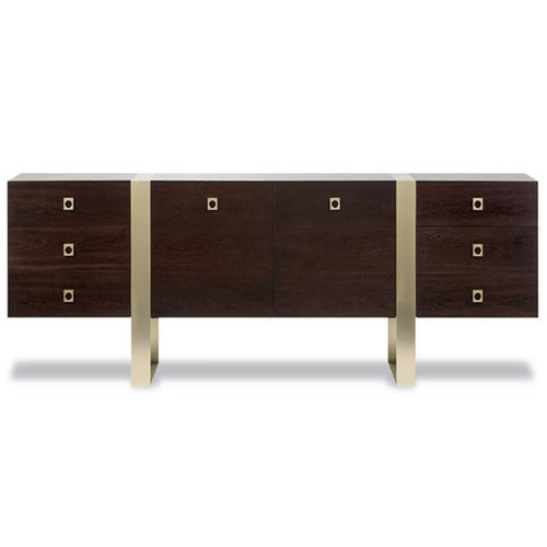 Modernes Sideboard - DAMOCLE - Giorgio Armani Casa - Eiche / Messing / Mahagoni