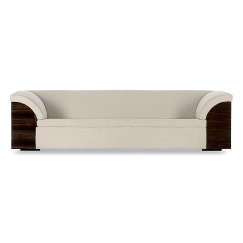 Modernes Sofa - BEETHOVEN - Giorgio Armani Casa - Stoff / Leder / beige