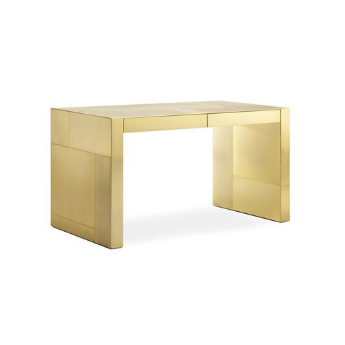 Moderner Schreibtisch - ADELCHI - Giorgio Armani Casa - Stahl / mit Gestell aus Paneelen
