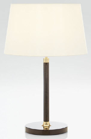 Tischlampe - ELOISE - Giorgio Armani Casa - Stoff / Leder / Nussbaum