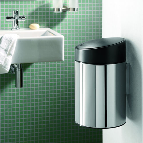Abfallbehälter für Badezimmer - SLIDE 397127 - Brabantia International - wandmontiert / Stahl / Touch