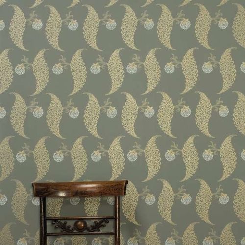 Moderne Tapete - ROSSLYN series - Farrow & Ball - geometrisches Muster / grün / braun