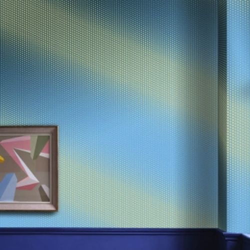 Moderne Tapete - DOT series - Farrow & Ball - geometrisches Muster / rot / grün