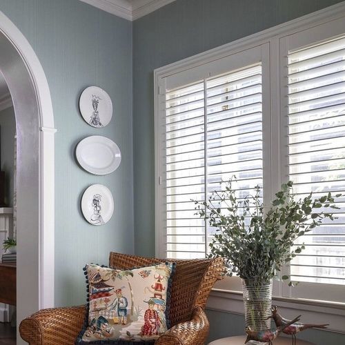 Klassische Tapete - DRAG - Farrow & Ball - Streifenmuster / Stoffoptik / blau
