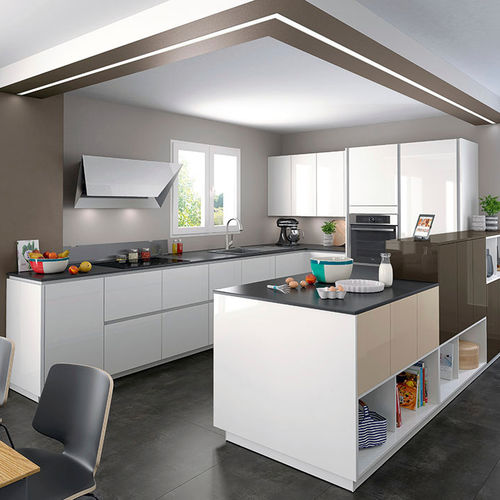Moderne Küche - AMBIANCE MODERNE - Mobalpa - Eiche / Laminat / melaminbeschichtet