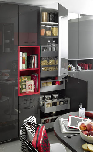 Moderner Lagerschrank für Küchen - Mobalpa - lackiertes Holz