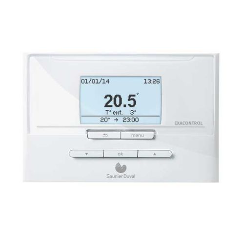 Programmierbares Thermostat - EXACONTROL E7 C - Saunier Duval - für Heizungen / wandmontiert / weiß