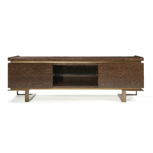 Modernes Fernsehmöbel - PRINCETON - HUGUES CHEVALIER - lowboard / Holz / Glas