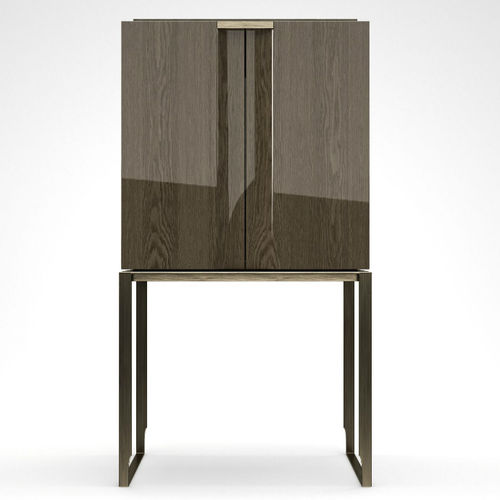 Moderner Barschrank - PARIS - HUGUES CHEVALIER - Metall / Leder