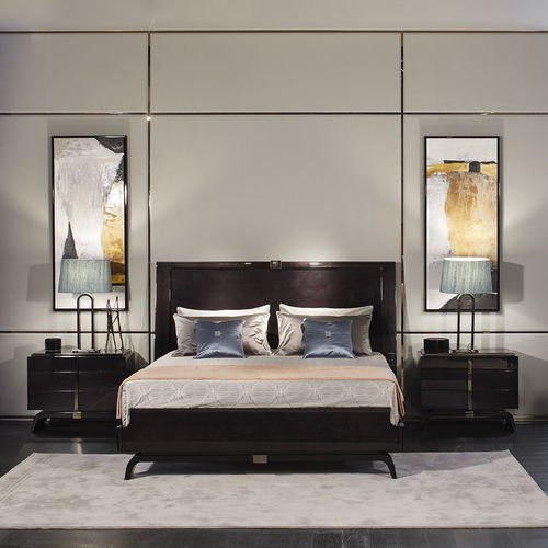 Doppelbett - MATIGNON - HUGUES CHEVALIER - modern / Kopfteil / Holz