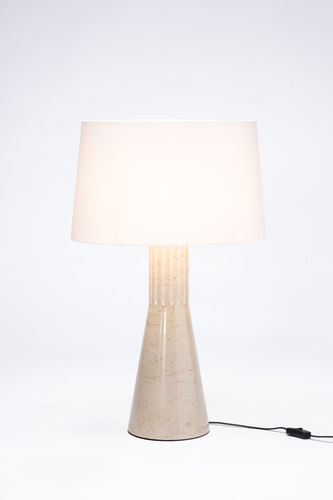 Tischlampe - TOURNON - HUGUES CHEVALIER - Stoff / Marmor / modern