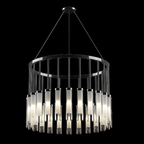 Moderner Kronleuchter - UP & DOWN - HUGUES CHEVALIER - Glas / Metall / LED