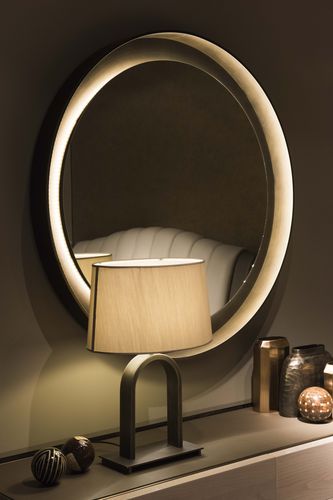 Wandmontierter Spiegel - HAUSSMANN - HUGUES CHEVALIER - modern / rund / Metall