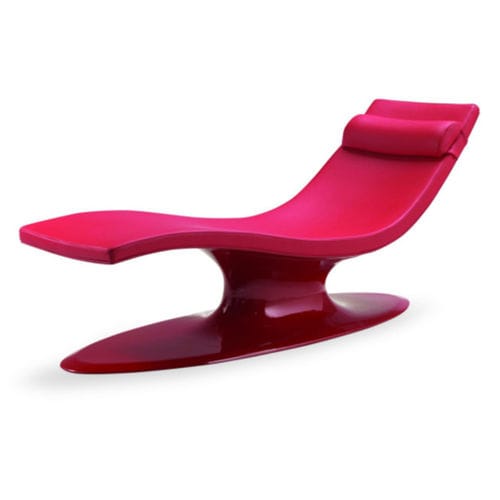 Moderne Liege - Airnova - Leder / Glasfaser / rot