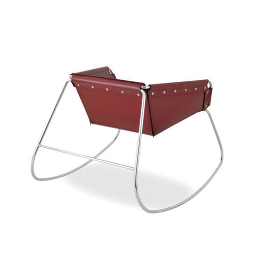 Moderner Sessel - LULU - Airnova - Leder / Metall / rot