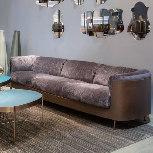 Modernes Sofa - SELLARIUS - 03 - Airnova - Leder / braun / blau