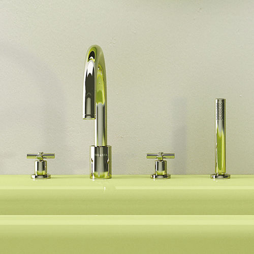 Zweigriffmischer für Badewanne - BLING 3 - BISAZZA - Einbau / Nickel / für Badezimmer