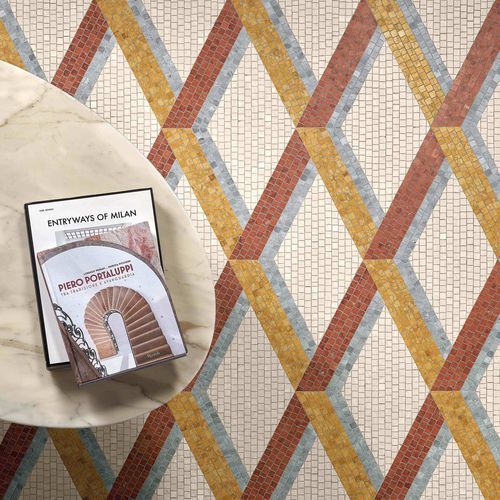 Marmor-Mosaikfliese - BORGONUOVO CREMA - BISAZZA - matt / für den Innenraum / für Badezimmer