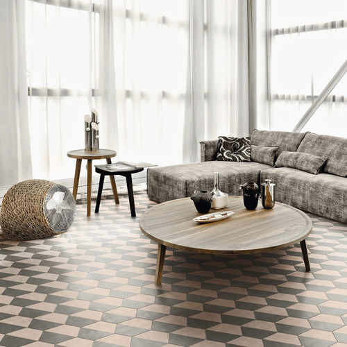 Zementfliese für den Innenraum - HALF POWDER - BISAZZA - für Badezimmer / für Wohnzimmer / Boden