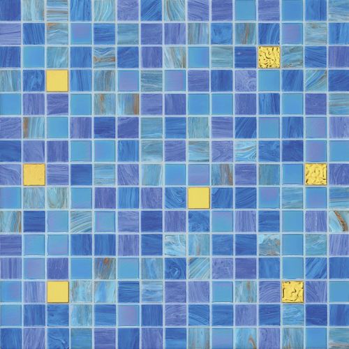 Gold-Mosaikfliese - AURORA - BISAZZA - Glas / Hochglanz / für den Innenraum