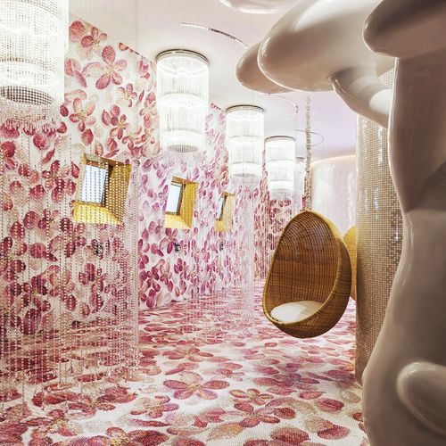 Glasmosaikfliese - SECRET GARDEN - BISAZZA - Hochglanz / für den Innenraum / für Außenbereich