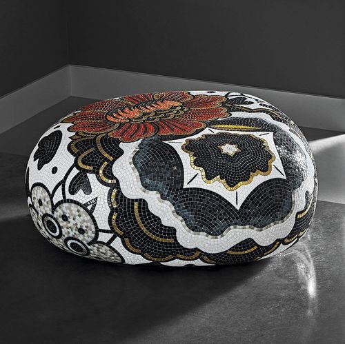 Moderner Couchtisch - HANNAH - BISAZZA - Beton / Gestell aus Beton / gebogen