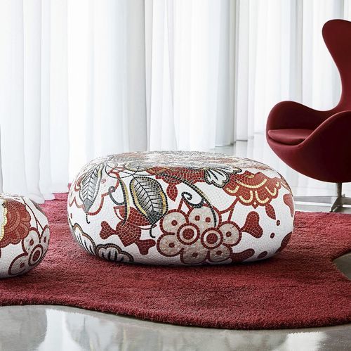 Moderner Couchtisch - JANET - BISAZZA - Beton / Gestell aus Beton / oval