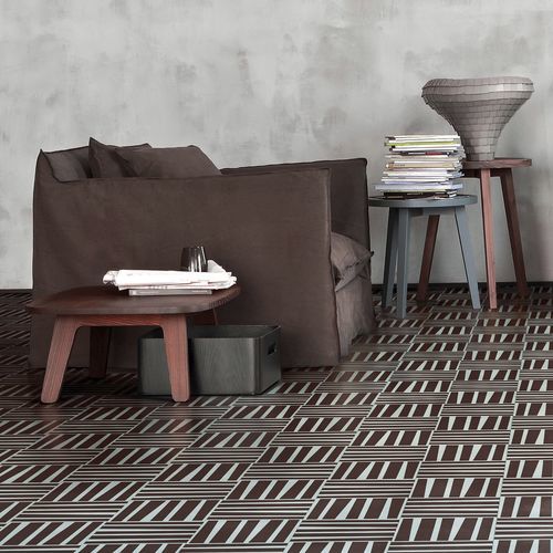 Zement-Zementfliese - BANDES VINTAGE - BISAZZA - matt / für den Innenraum / für Wohnzimmer