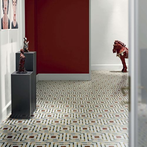 Marmor-Mosaikfliese - ELTHAM RED - BISAZZA - Hochglanz / für den Innenraum / für Wohnzimmer